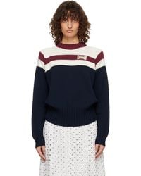 Marni - Off- & Contrast Stripe Cotton Sweater - Lyst