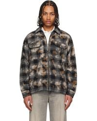 Palm Angels - Curved Logo Check Overshirt - Lyst