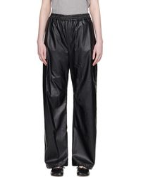 MM6 by Maison Margiela - Light Wide-Leg Faux-Leather Trousers - Lyst