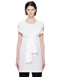 Comme des Garçons - T-shirt à manches longues blanc à découpes - Lyst