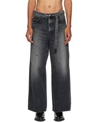 Sacai - Wide Denim Jeans - Lyst