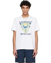 CASABLANCA - Tennis Club Icon Short Sleeve T‑Shirt - Lyst