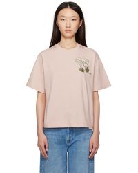 Moncler - Embroidered Cherry Logo Cotton T-Shirt - Lyst