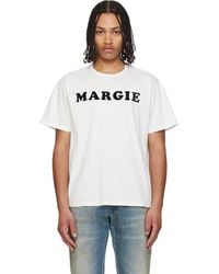 MM6 by Maison Margiela - Off- Vintage Jersey 'Margie' T-Shirt - Lyst