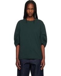 Dries Van Noten - Pleated Sleeve T-Shirt - Lyst