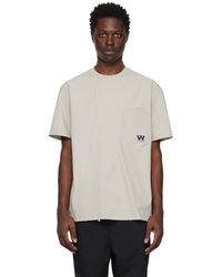 WOOYOUNGMI - T-shirt gris à poche plaquée - Lyst