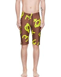 Vivienne Westwood - Brown Printed Swim Shorts - Lyst