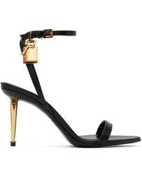 Tom Ford - Padlock Pointy Naked Heeled Sandals - Lyst