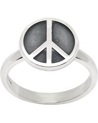 Needles - Silver Peace Ring - Lyst
