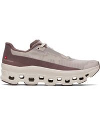 On Shoes - Taupe & Burgundy Cloudmster Void Sneakers - Lyst