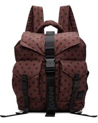 Ganni - Re-Tech Printed Nylon Backpack - Lyst
