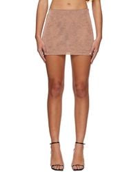 Third Form - Ssense Exclusive Bronze Heavy Metal Miniskirt - Lyst