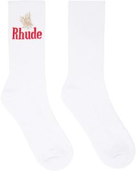 Rhude - White Eagles Socks - Lyst