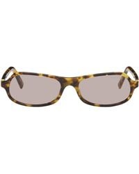 Miu Miu - Tortoiseshell Rectangular Sunglasses - Lyst