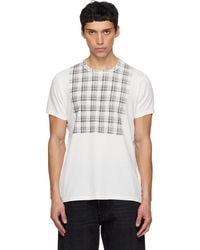 Maison Margiela - Check Panel Cotton T-Shirt - Lyst