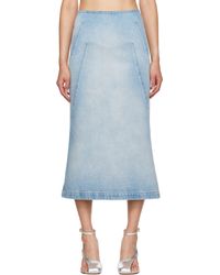 Dries Van Noten - ブルー デニム マキシスカート - Lyst