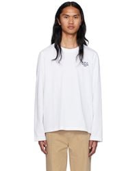 A.P.C. - . White Oliver Long Sleeve T-shirt - Lyst