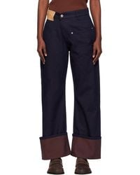 JW Anderson - Turn Up Twisted Workwear Jeans - Lyst