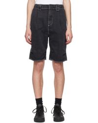 Sunnei - Pleated Denim Shorts - Lyst