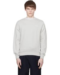 A.P.C. - Pull Molletonné Gris À Logo Rue Madame - Lyst