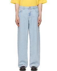 Palm Angels - Curved Logo Loose Jeans - Lyst