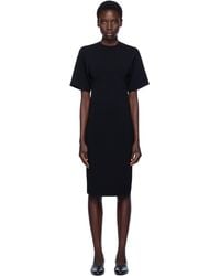 TOTEME - Robe Midi Noire En Tricot - Lyst