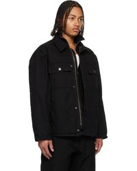 WTAPS 04 Synthetic Leather Flight Jacket in Black for Men | Lyst