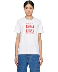 Givenchy - T-shirt blanc à image et à logos 4g - Lyst