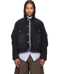 Sacai - Faded Denim Jacket - Lyst