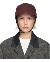 Maison Margiela - Burgundy Riding Cap - Lyst