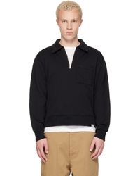 Merz B. Schwanen - Authentic Fleece Polo Collared Half-Zip Cotton Sweatshirt - Lyst
