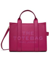 Marc Jacobs - Moyen cabas 'the tote bag' rose en cuir - Lyst