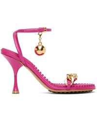 Bottega Veneta - Pink Dot Heeled Sandals - Lyst