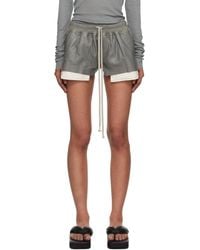 Rick Owens - グレー Concordians Fog Boxer レザーショートパンツ - Lyst