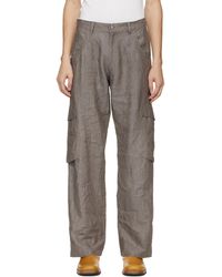 Serapis - Linen Cargo Pants - Lyst