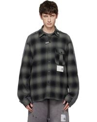 Maison Mihara Yasuhiro - Front Back Combined Check Shirt - Lyst