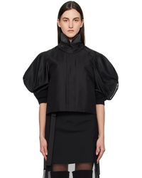 Sacai - ブラック Cotton Gabardine X Nylon Twill ジャケット - Lyst