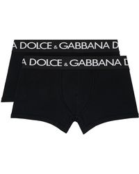 Dolce & Gabbana - Dolce&gabbana Two-pack Black Boxers - Lyst