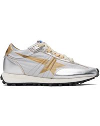 Golden Goose - Silver & Gold Marathon Sneakers - Lyst