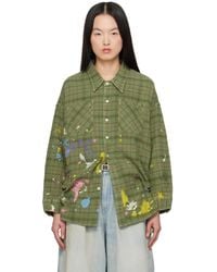 R13 - グリーン Drop Neck ワークシャツ - Lyst