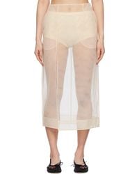 Simone Rocha - Sheer Slit Pencil Midi Skirt - Lyst