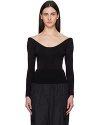 Alaïa - Curved Soft Jersey Bodysuit - Lyst