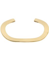 Bottega Veneta - Gold Sculptural Cuff Bracelet - Lyst
