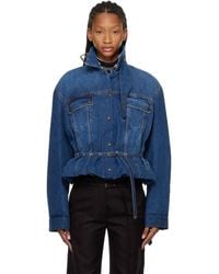 Dries Van Noten - High Collar Denim Jacket - Lyst