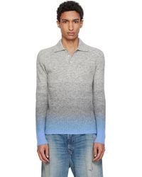 ERL - Thin Gradient Knit Polo - Lyst