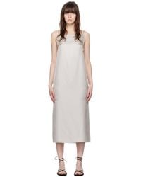Loulou de Saison - Gray Sulum Midi Dress - Lyst