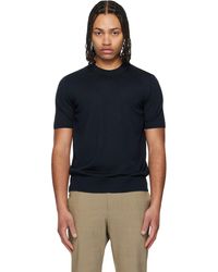 BOSS - Short-Sleeved Merino Wool T-Shirt - Lyst