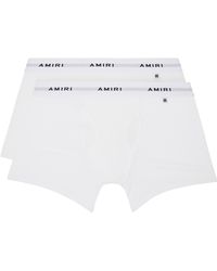 Amiri - Ensemble De Deux Boxers Blancs À Écusson À Logo - Lyst