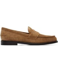 Polo Ralph Lauren - Tan Alston Suede Penny Loafers - Lyst