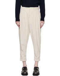 Ami Paris - Off-white Carrot Oversized Trousers - Lyst